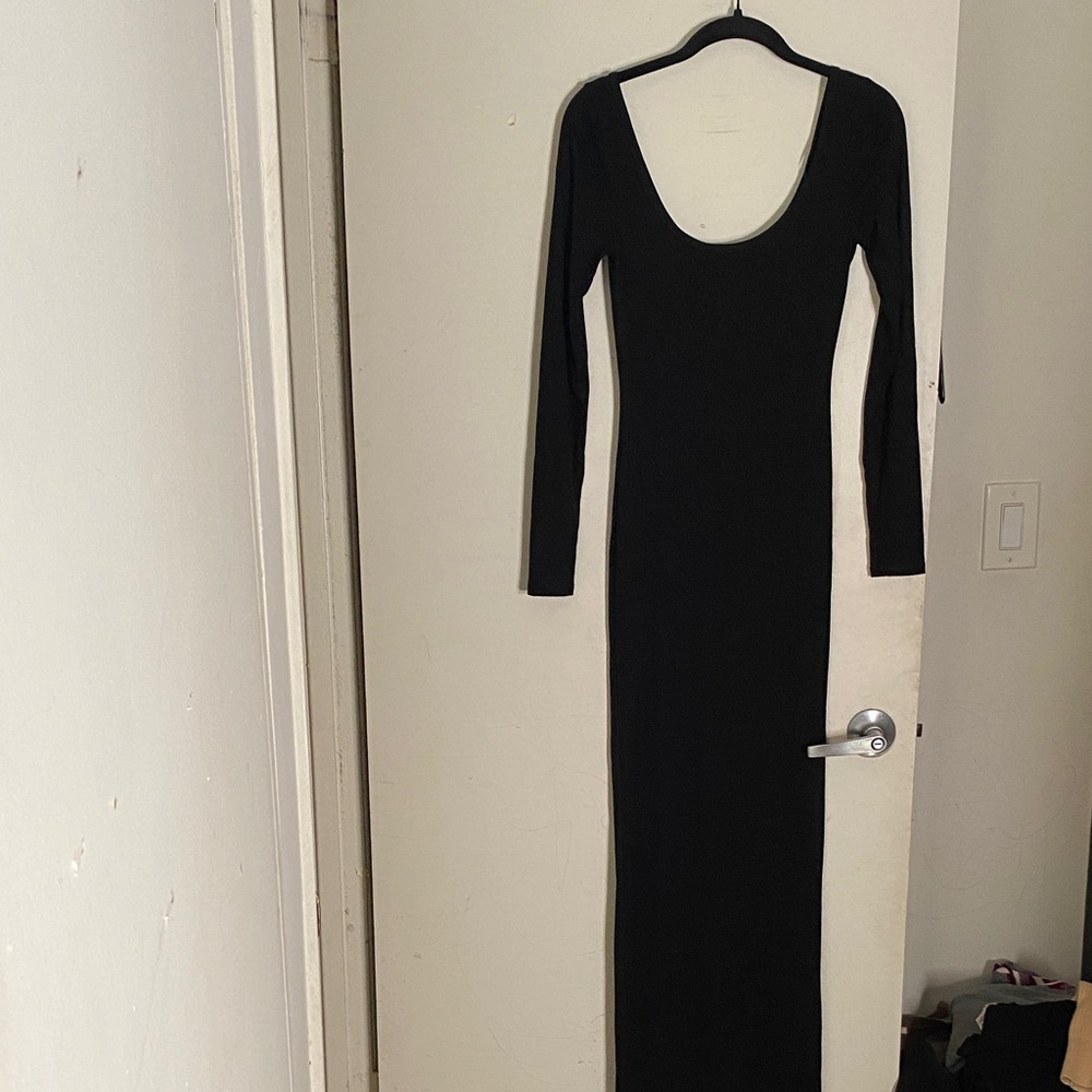 Forever 21 Elegant Black Long Sleeve Dress